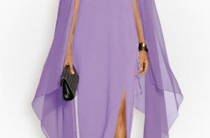 Elegantné dlhé šaty Ileana, fialové