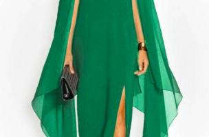 Elegantné dlhé šaty Ileana, zelené