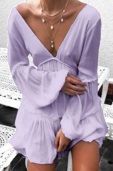Letné mini šaty Monserat, fialové