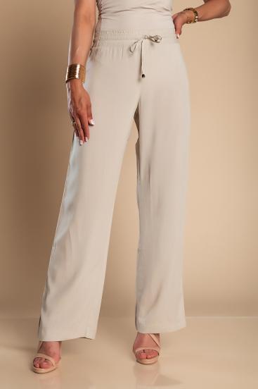 Elegantné nohavice s rovnými nohavicami Amarga, svetlošedá