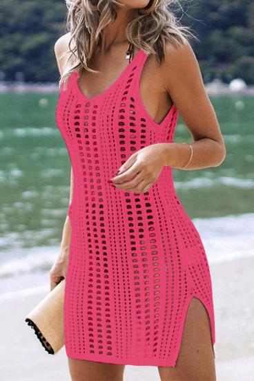 Háčkované plážové šaty Babetta, fuchsia