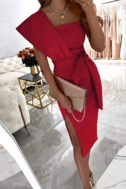 Elegantné midi šaty Triona, červené