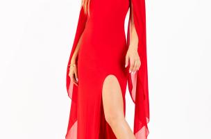 Elegantné dlhé šaty Ileana, červené