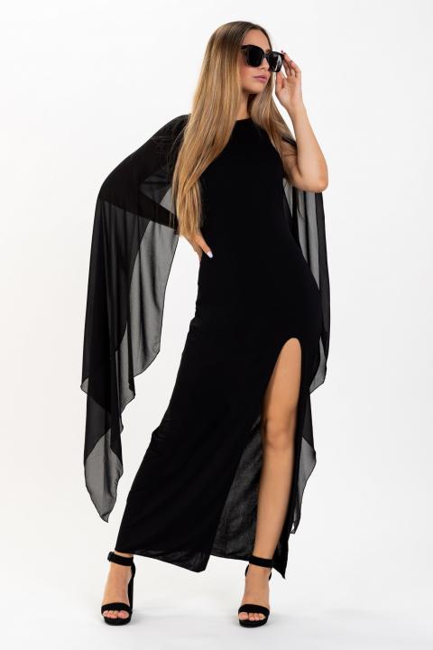 Elegantné dlhé šaty Ileana, čierne