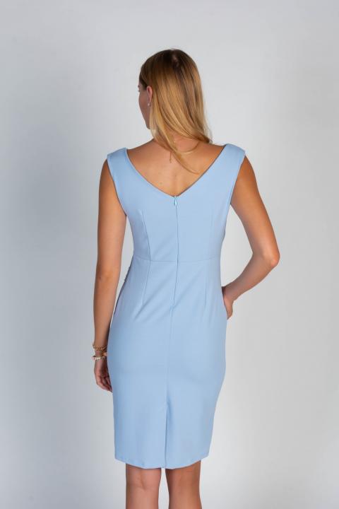 Elegantné mini šaty bez rukávov Montreal, svetlo modré