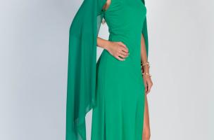 Elegantné dlhé šaty Ileana, zelené