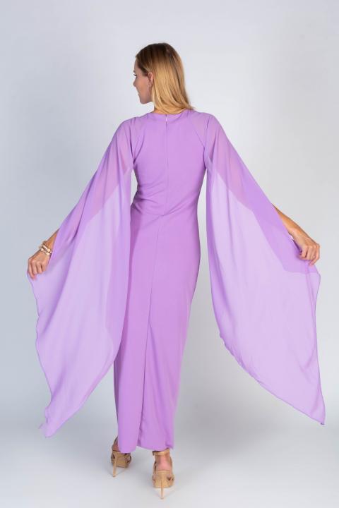 Elegantné dlhé šaty Ileana, fialové