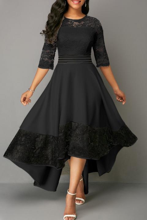 Elegantné šaty s čipkou Bianca, čierne