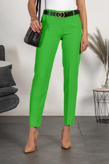 Elegantné dlhé nohavice s rovným strihom Tordina, svetlo zelené