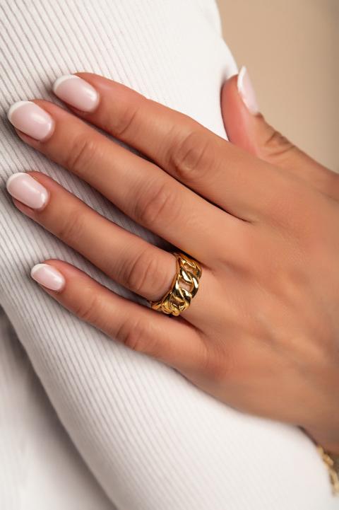 Elegantný prsteň, ART2110, zlatá farba.