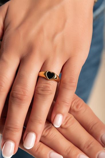 Elegantný prsteň, ART2107, zlatá farba.