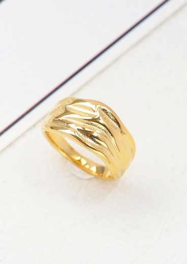 Elegantný prsteň, ART2112, zlatá farba.