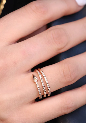 Elegantný prsteň, ART598, ružové zlato