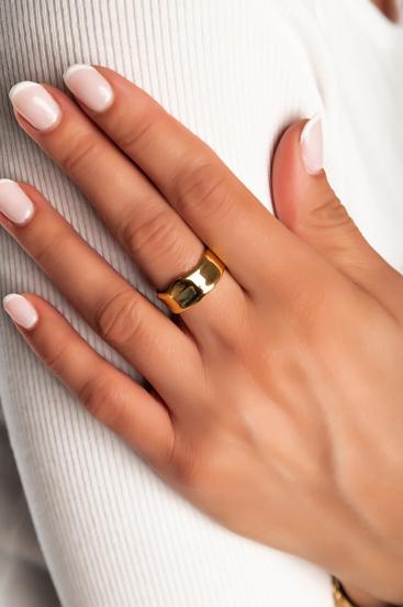 Elegantný prsteň, ART555, zlatá farba.