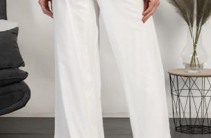 Elegantné dlhé nohavice Veronna, biele