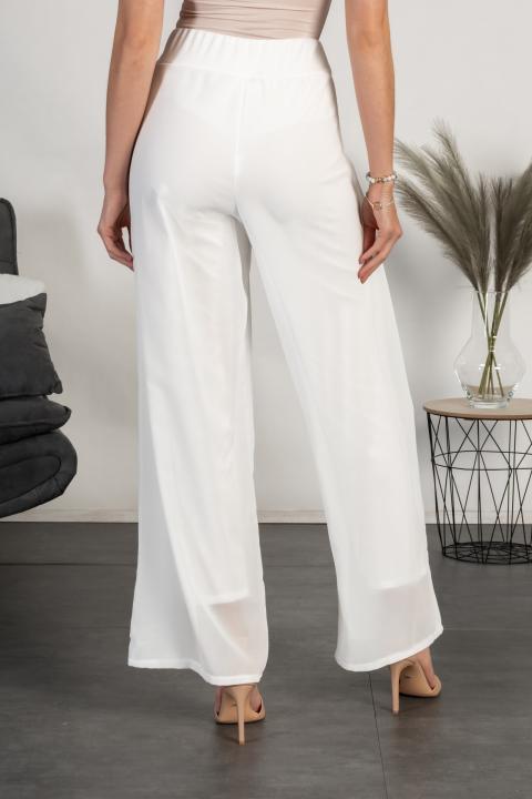 Elegantné dlhé nohavice Veronna, biele