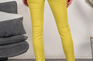 Priliehavé bavlnené nohavice Ruesca, žlté