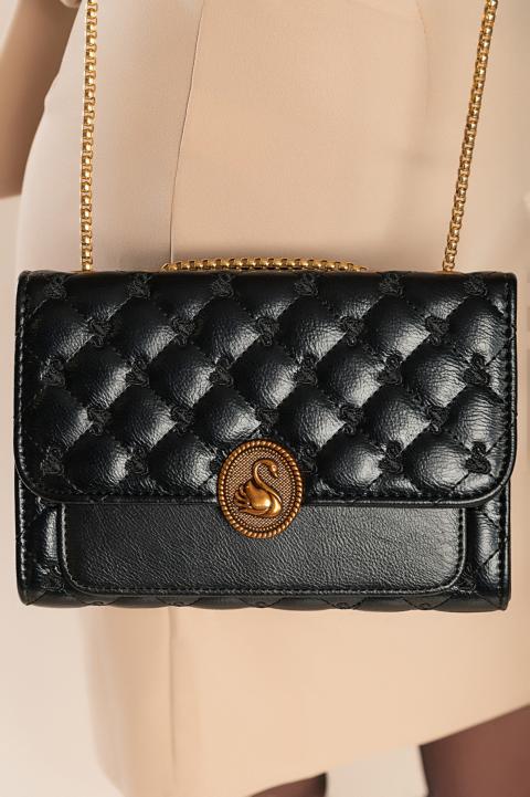 Malá taška s prešívaným detailom, čierna
