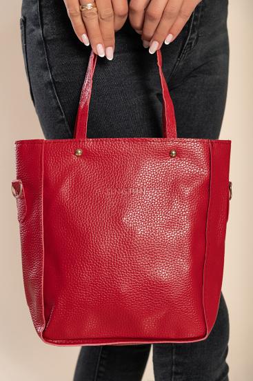 4-dielna súprava kabelky a peňaženky, červená