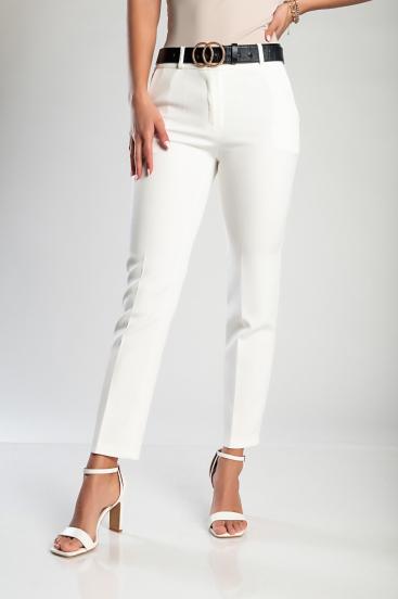 Elegantné dlhé nohavice, biele