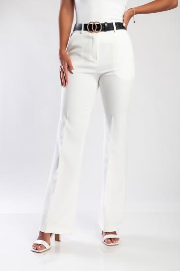 Elegantné dlhé nohavice, biele