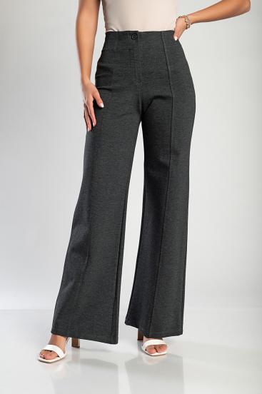 Elegantné dlhé nohavice šedej farby
