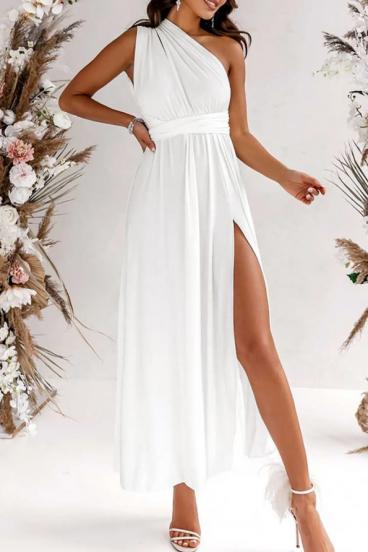 Elegantné maxi šaty, biele