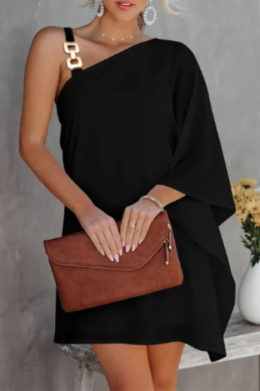 Elegantné mini šaty, čierne