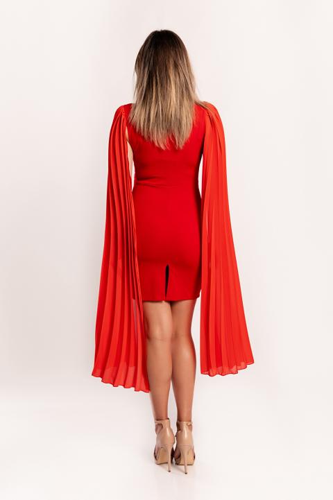 Elegantné mini šaty slim fit Marseila, červené