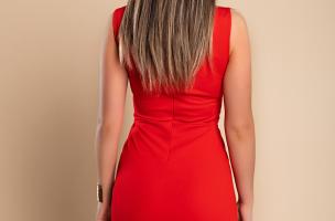 Elegantné midi šaty Teverina, červené