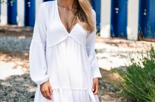 Letné mini šaty Monserat, biele