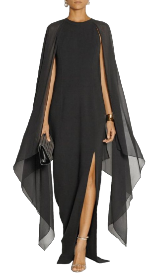 Elegantné dlhé šaty Ileana, čierne