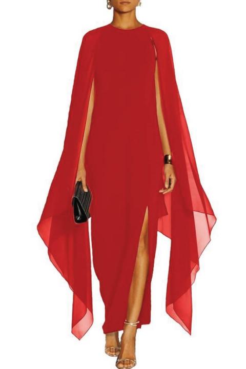 Elegantné dlhé šaty Ileana, červené