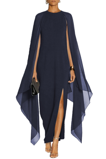 Elegantné dlhé šaty Ileana, modré