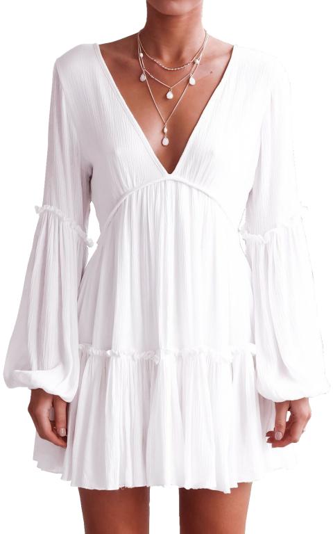 Letné mini šaty Monserat, biele