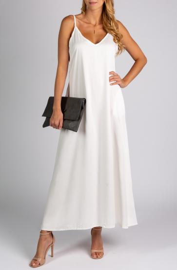 Letné maxi šaty Yasmine, biele